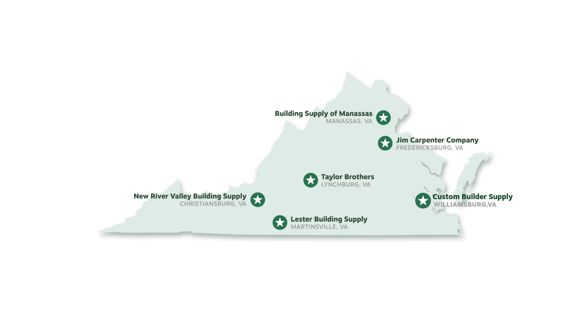Lester Buildings Map Building Supply - The Lester Group